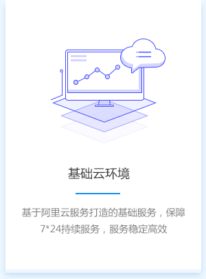 基于阿里云服务打造的基础服务，保障7*24小时持续服务，服务稳定高效；